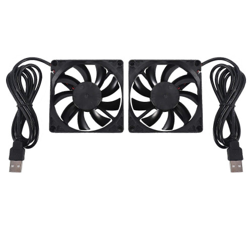 Ventola USB da 80 mm 5 V, ventola di raffreddamento CC brushless da 80 mm (8 cm) 8015 per PC, computer, router, case, 2 pezzi