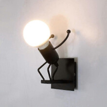 LED-wandlamp voor binnen, moderne wandlamp, E27 vintage metalen lamp, geschikt voor woonkamer, slaapkamer, hal, trappenhuis en gang.