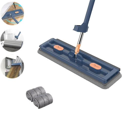 Mocio piatto in microfibra MOQIN con manico estensibile e 2 1