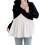 Flattering Patchwork Pregnant Tops Designed With-black white M 1