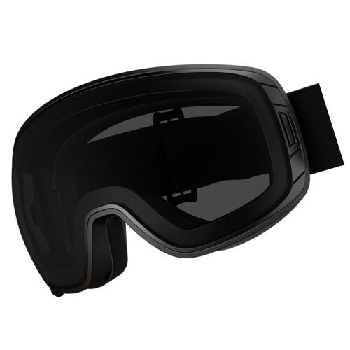 Magnetic Snow Goggles Sun Blocking High Impact Protections-grey