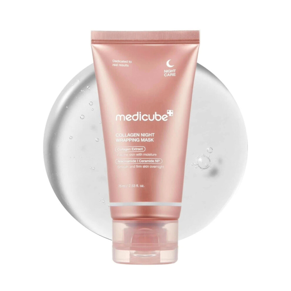 Pink (Pink) Korean Collagen Night Wrapping Peel Off Facial Mask Overnight Skin Repair Mask