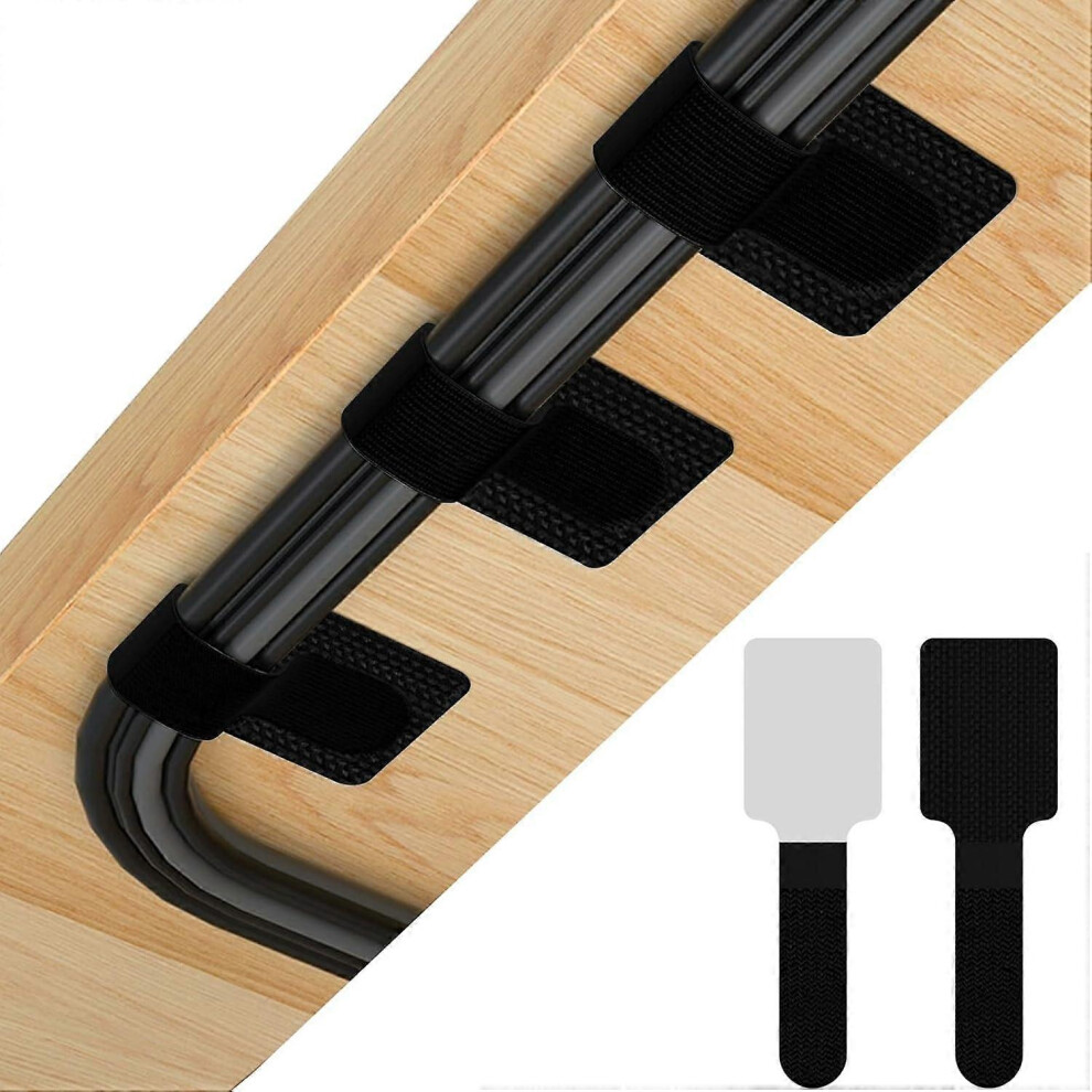 Under Desk Cable Management Kit, 60 Reusable Cable Management Strips 4286179267062