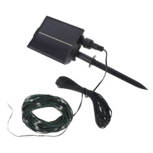 Tira de luces LED solares OUNONA de 10 m, color negro.