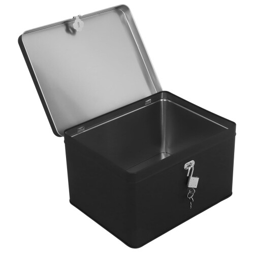 Metal Storage Box with Lid11.8x7.1x5.5in