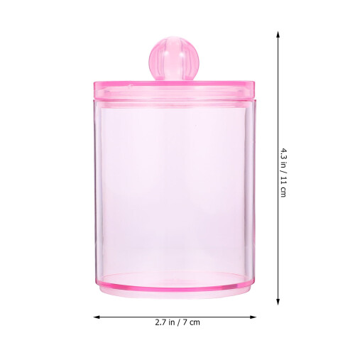 Bomullspinnedispenserbox – Transparent, bred öppning, 2 st 1