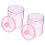 Bomullspinnedispenserbox – Transparent, bred öppning, 2 st 3