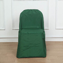 Funda de poliéster para silla plegable, color verde cazador, 6 unidades.