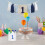 Conjunto de banner com borla para decoração de cadeirão de bebê com tecido. 5