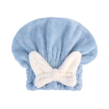 Microfiber haardroger turban met strik douchemuts