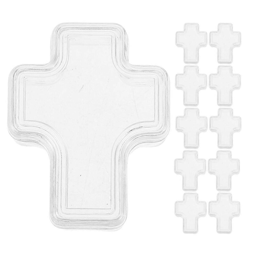 Cross Jewelry Storage Box with Lid for Jewelry Storage 20Pcs Transparent Plastic Organizer
