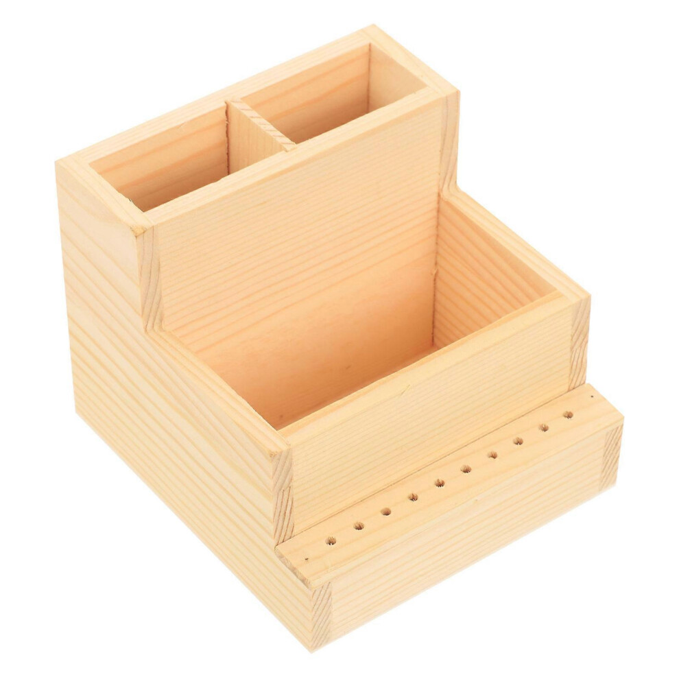 Nail Tool Storage Box Wooden Makeup Organizer for Storage
