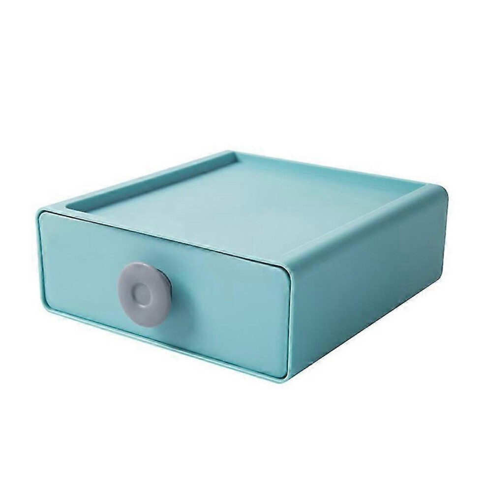 Desk Organizer with Drawers, Stackable Office Supplies Jewelry Storage Case, Colorful Plastic Makeup Stationary Vanity Organizer