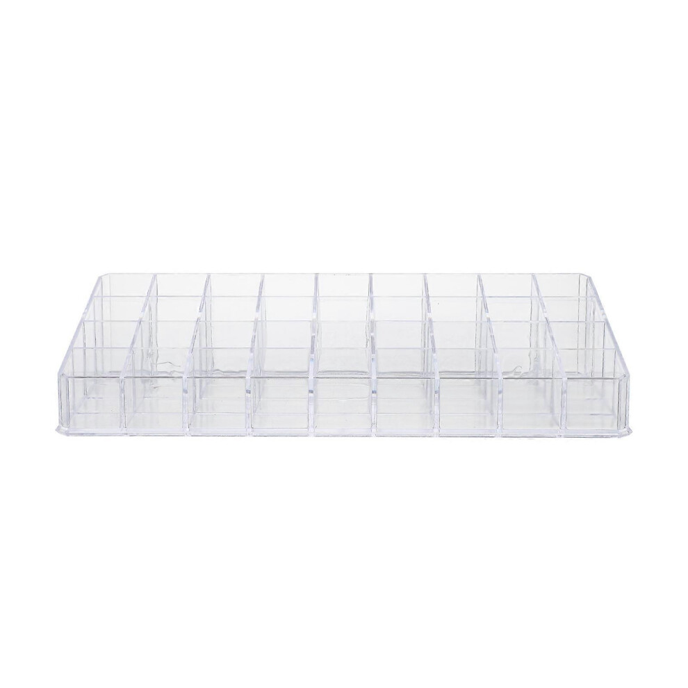 Desk Makeup Organizer Lipstick Rack Stair Shape Multi Grid Design Storage For Bedroom 1Pack