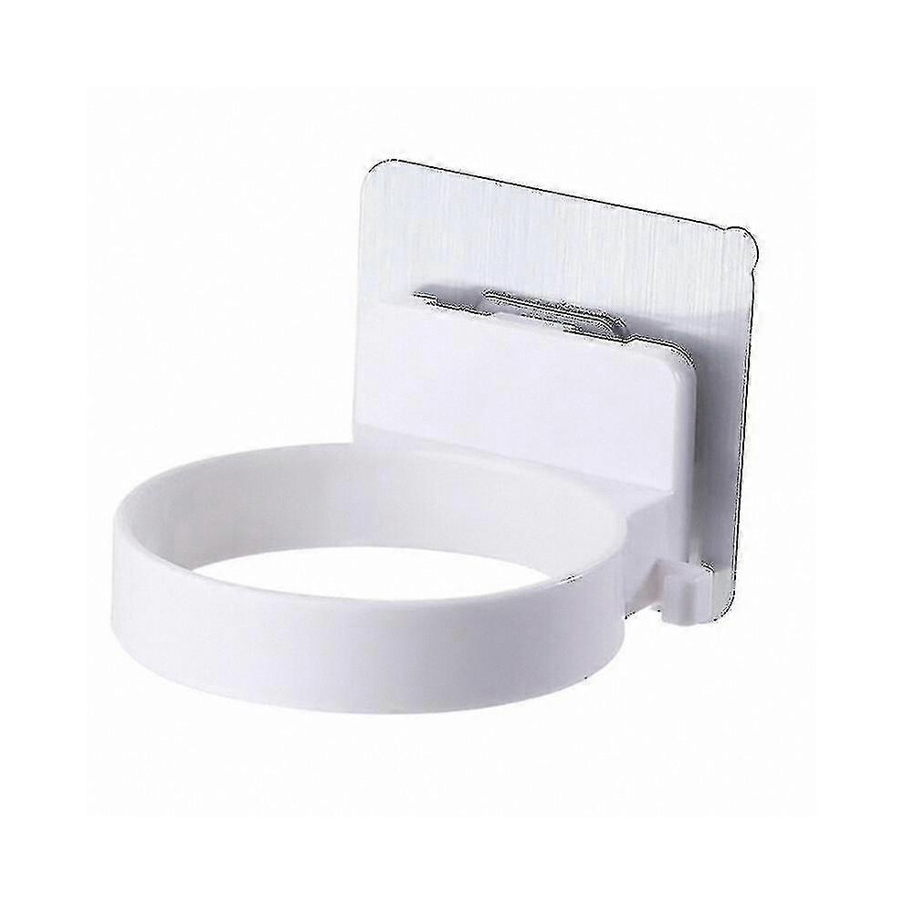 Wall-Mounted Hair Dryer Holder Rack for Bathroom Storage and Organization