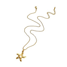 Collar colgante ajustable de moda para mujer que combina encanto oceánico con detalles de perlas y diseño contemporáneo. Collar multicolor.