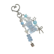 Cadena para teléfono con forma de oso de plástico con borde, llavero de resina encantador, compatible con el plan unisex elegante de uso diario.