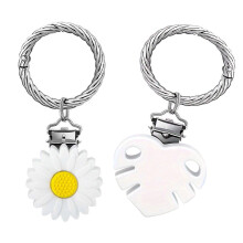 Versatile Alloy Flower Leaf Hat Clip Keychains Lightweight 9cm 8.5cm Design Ideal compatible with Daily Use Fashion Decors