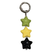 Llavero de estrella transparente, accesorio moderno con llavero de metal resistente, compatible con uso diario. Multicolor.