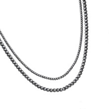 Collar de cadena CCB de 3 niveles Compatible con piel sensible Negro mate Compatible con accesorios multicolor