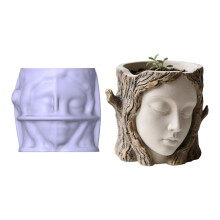 Siliconen mal voor een plantenpot met boomschaduw en gemakkelijke lossing, geschikt voor handgemaakte decoratieve potten en kaarsenhouders van hars.