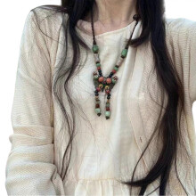 Handgemaakte keramische vlinderhanger ketting, bohemian sieraden, verstelbare lengte, lichtgewicht, geschikt als cadeau voor vrouwen, meerkleurig