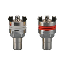 Paire de connecteurs Hi-Fi, bornes sans soudure, finition or/rhodium, compatibles avec les équipements audio et home cinéma, multicolores.