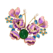 Elegant Floral Butterfly Brooch Alloy Accessory Unique Styles compatible with Dresses Coats Portable and Stylish Multicolor