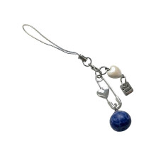 Mobile Safety Strap/Keychain compatible with Commuters Blueberry Pendant Phone Lanyard Women Bag Accessory compatible with Everyday Use Multicolor