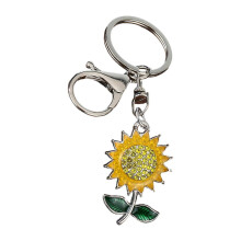 Sunflower Keyring Wear Resistant Metal Accessory Flower Key Holder Versatile Backpack Decoration compatible with Travel
