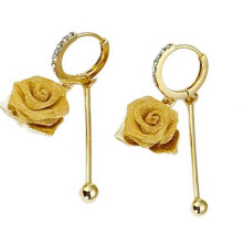 Pendientes modernos de rosa colgantes, de aleación ligera, compatibles con accesorios de joyería, ideales para bodas, citas y uso diario.