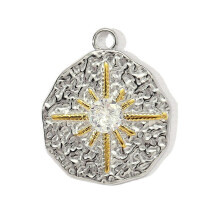 Elegant Two Tone Heart Moon Star Butterfly Bees Pendant Stainless Steel Necklace Charm 11 Styles Lightweight Sturdy Jewelry Gift Multicolor