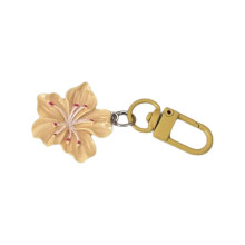 Llavero con dije, adorno de moda, accesorio para llaves con forma de flor, llavero único, colgante con textura acrílica, adecuado para viajes.