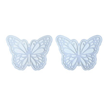 Moule en silicone en forme de papillon creux, compatible avec la création de pendentifs et d'encens parfumés, et pour vos projets DIY. Multicolore.