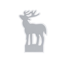 Künstlerische Elch-Weihnachtsbaumdekorations-Harzform, wiederverwendbare Kerzenhalter-Silikonform, kompatibel mit DIY-Weihnachtsschmuck, mehrfarbig