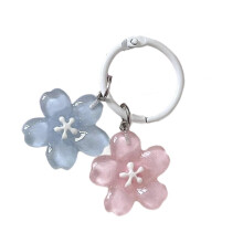 Elegante llavero de resina con diseño floral. Adorno de moda para llaves. Compatible con llaveros y bolsos. Amistad única. Multicolor.