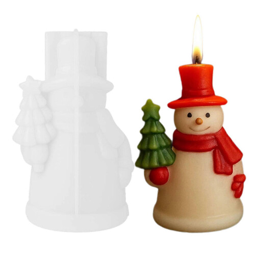 Modifiable Size Elastomer Cast compatible with DIY Christmas Tree Snowfigure Waxlights Baking Projects Multicolor