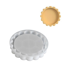 Silikon-Schmucktablettform mit kunstvollem Spitzendesign, kompatibel mit DIY-Zubehör, Aufbewahrungsbehälter, Geschenkidee
