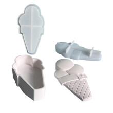 Eiscreme-förmige Schachtelform aus Epoxidharz, flexible Silikonform, Schmuckorganizerform mit Deckel, handgefertigte Bastelmaterialien