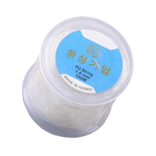 High Elasticities 100M Clear Plastic String compatible with Handcraft Jewelry Bracelet Making and Creative Art Projects