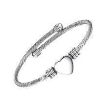 Bracelet à maillons en forme de cœur, élégant, en alliage résistant à la corrosion, bijou idéal pour elle