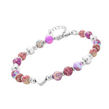 Handgefertigtes Armband aus Natursteinperlen mit echten Edelsteinen, verstellbar, passend für Damen und Herren