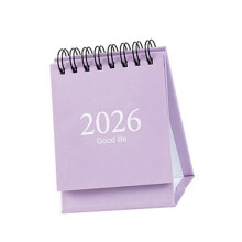 Tischkalender 2026, Doppelspiralbindung, 19 Monate, von Januar 2026 bis Juli 2027, kompatibel mit Tagesplanung