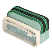 Federmäppchen in Kontrastfarben, japanischer Stil, großes Fassungsvermögen, transparente Stiftetasche, mehrfarbig