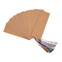60 Stück/Set Lesezeichen, Blanko-Lesezeichen mit Quasten, Kreative Lesezeichen, Buchzubehör, Papier-Lesezeichen, geeignet für Bastelarbeiten