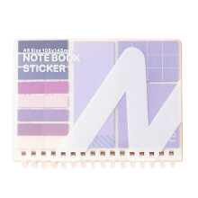 Small Writing Notepad and Adhesive Note Set Portable Notebook with Label Sticker compatible with Task Planning Document Organization Multicolor