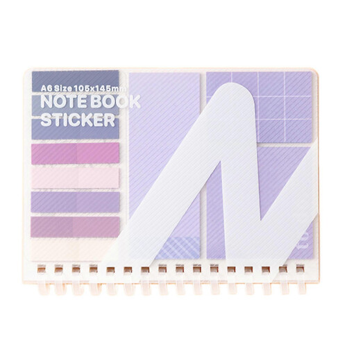 Small Writing Notepad and Adhesive Note Set Portable Notebook with Label Sticker compatible with Task Planning Document Organization Multicolor