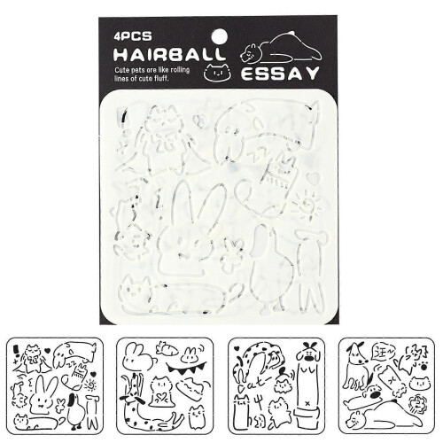 Art Classroom Essential Reusable Stencil Set Holiday Theme Patterns compatible with Teachers And Students PET Multicolor