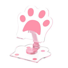 Foldable Cats Claws Acrylic Phone Stand Rotatable Mount Stable Base Charger Slot Simple Installation compatible with Home Office Use