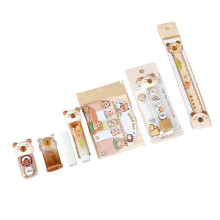 1 juego de papelería Capybara con cinta correctora, borrador, caja de regalo educativa y sacapuntas. Material escolar compatible con niños.